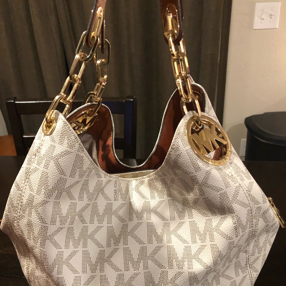 Michael Kora Vanilla Fulton Shoulder Tote